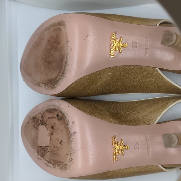 PRADA Nude Peep-toe Heels - Picture 7 of 10